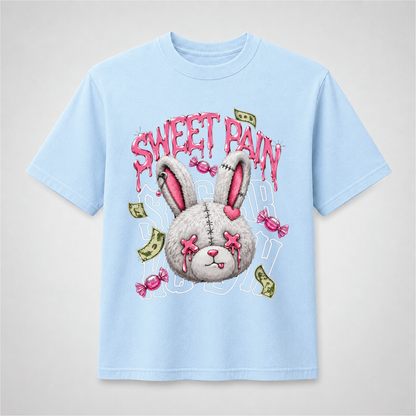 Sweet Pain Gothic Bunny T-Shirt – Creepy Cute Candy Rabbit Graphic Tee