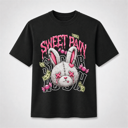 Sweet Pain Gothic Bunny T-Shirt – Creepy Cute Candy Rabbit Graphic Tee